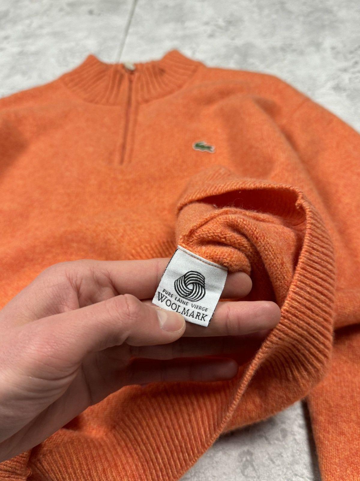 Lacoste Lacoste Half Zip Knit Sweater Orange Size 7 Size US L / EU 52-54 / 3 - 11 Thumbnail