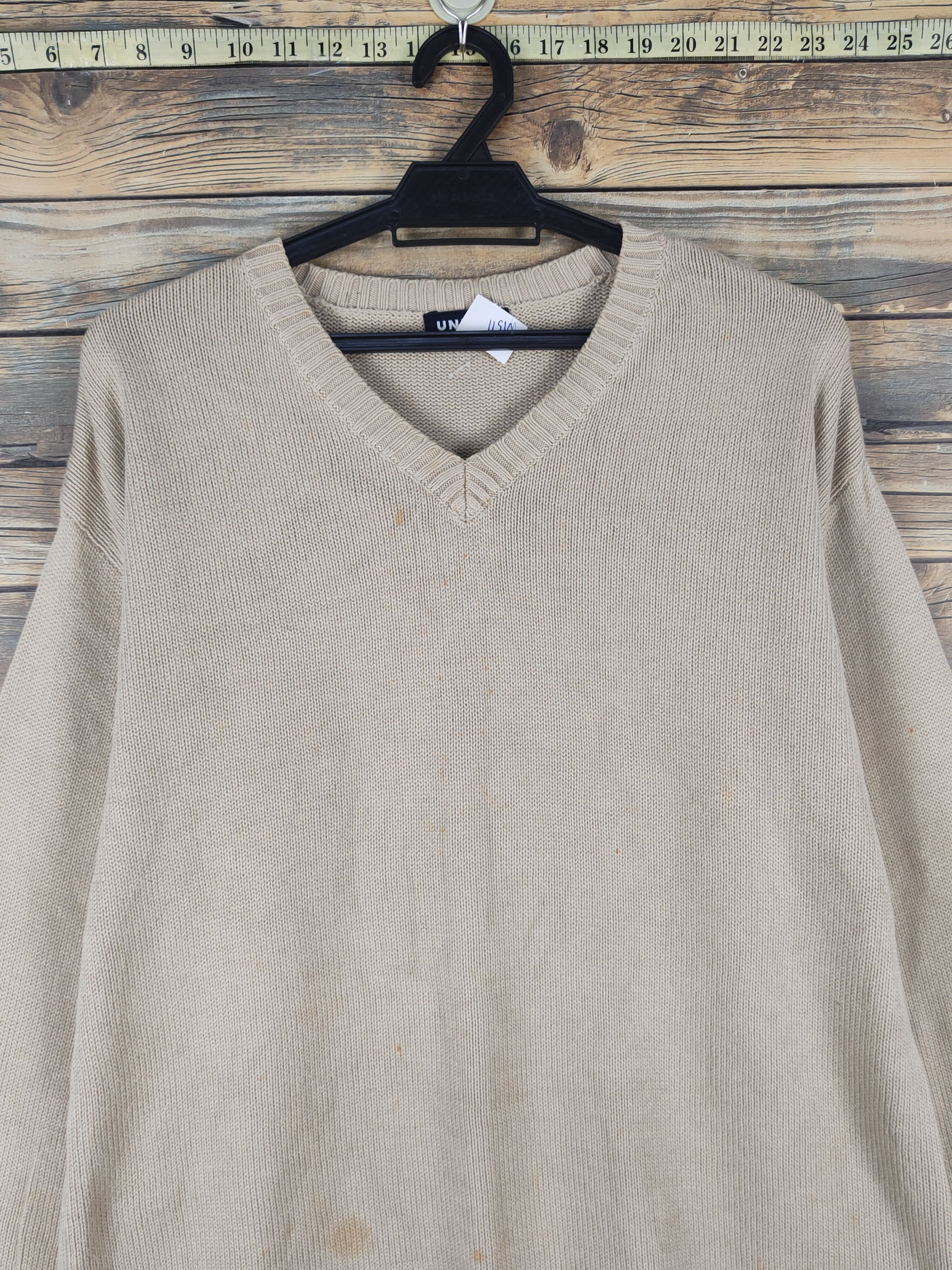 Homespun Knitwear × Japanese Brand × Vintage Uniqlo Light Brown Knitwear Sweatshirts #W1511 Size US L / EU 52-54 / 3 - 2 Thumbnail