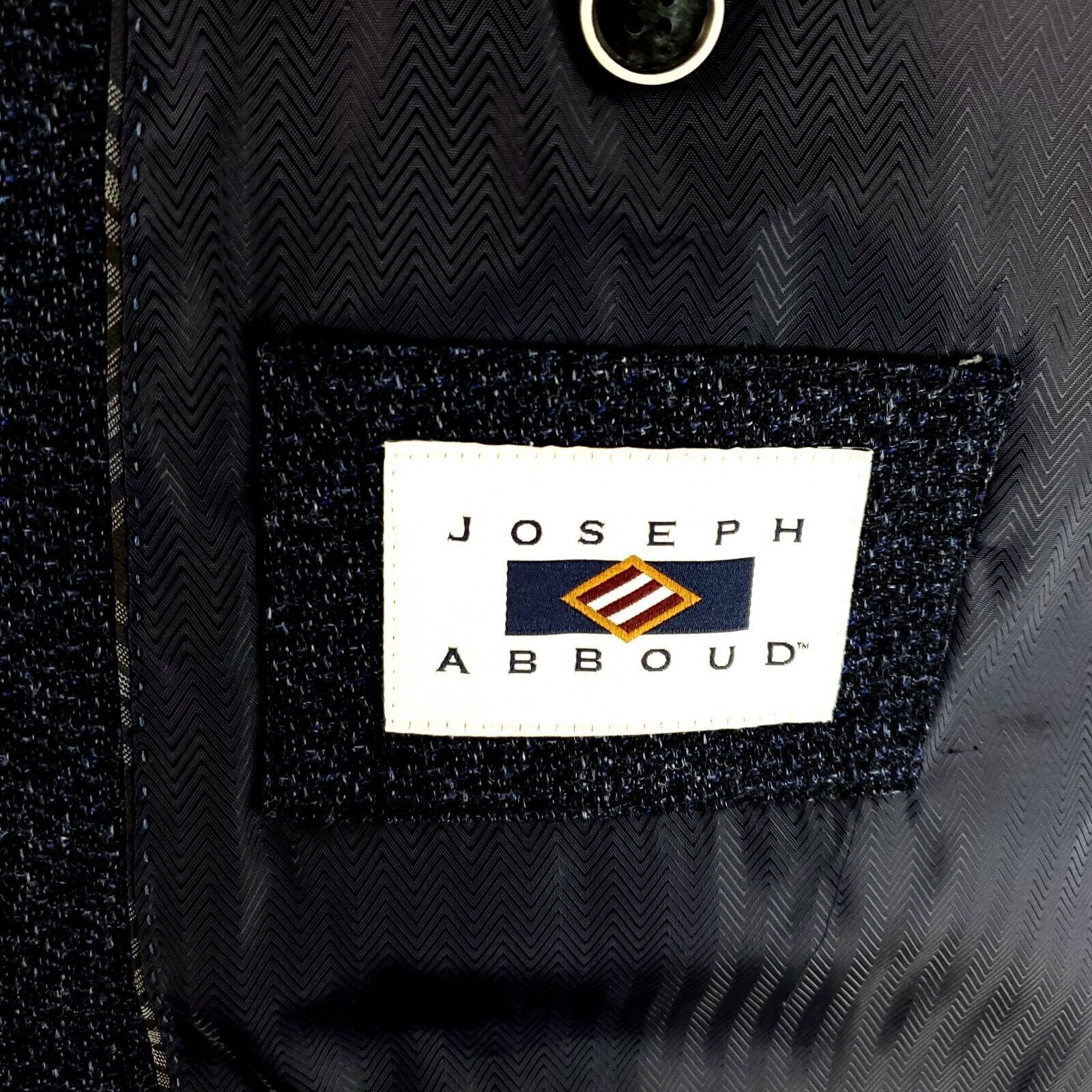 Joseph Abboud Joseph Abboud Comero Tweed Wool 2 Button Sport Coat 44R Blue Size 44R - 7 Thumbnail