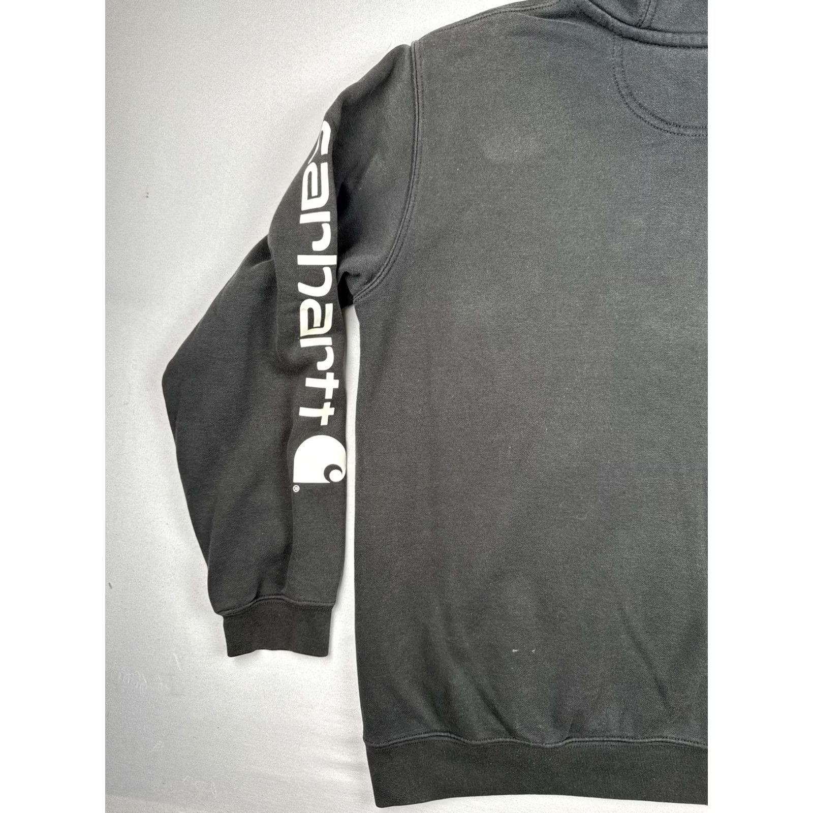 Carhartt Carhartt Hoodie Mens Large Loose Fit Faded Black Workwear Sleeve Logo Size US M / EU 48-50 / 2 - 7 Thumbnail