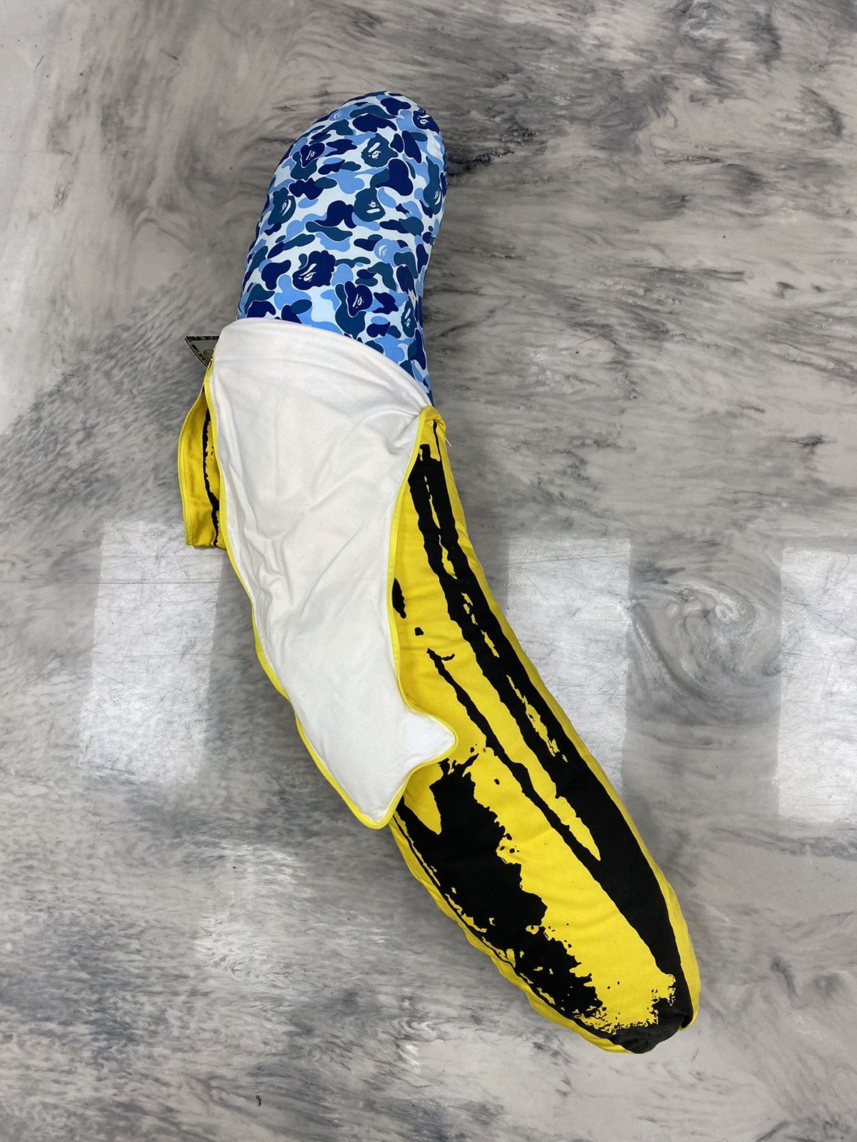 image of Very Bape Andy Warhol Medicom Banana Abc Camo Blue, Men's