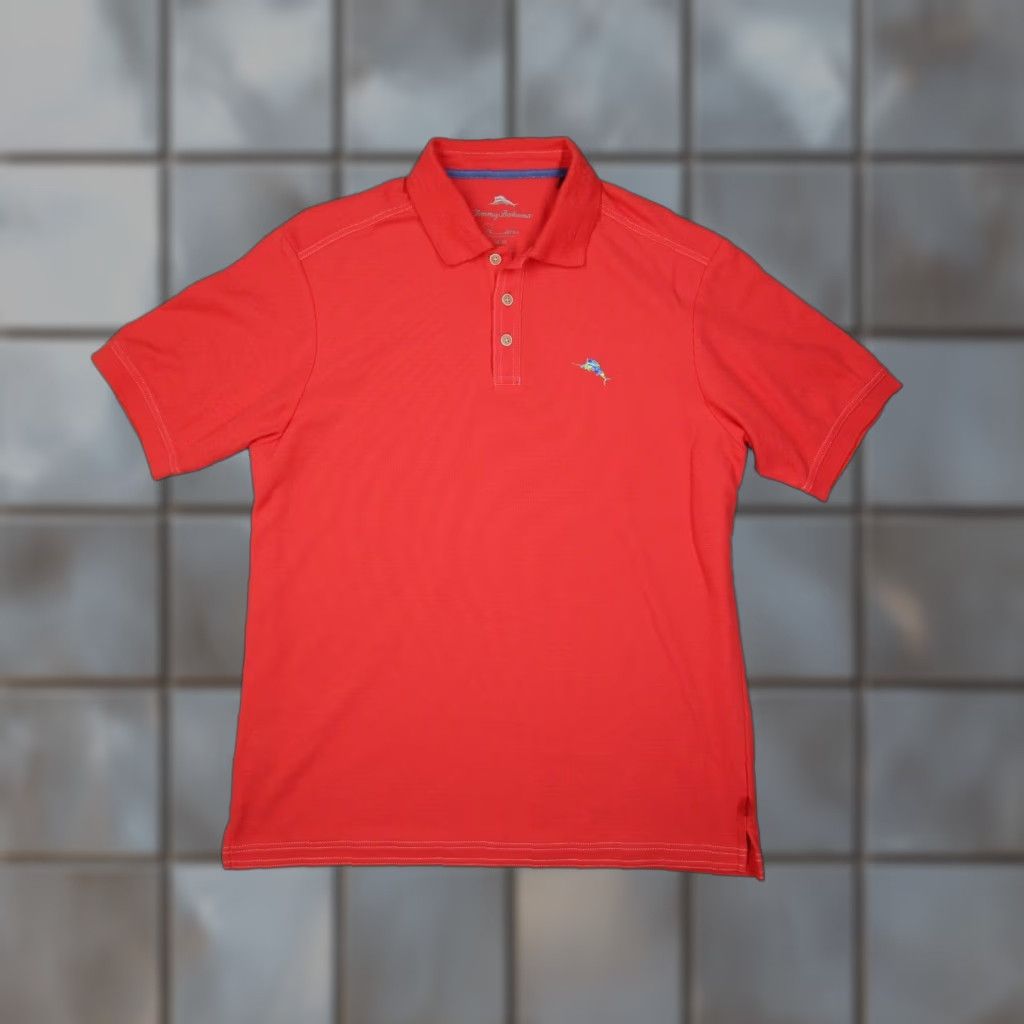 Tommy Bahama Tommy Bahama Shirt Medium Orange Supima Blend Golf Marlin Resort Travel Mens Size US M / EU 48-50 / 2 - 1 Thumbnail