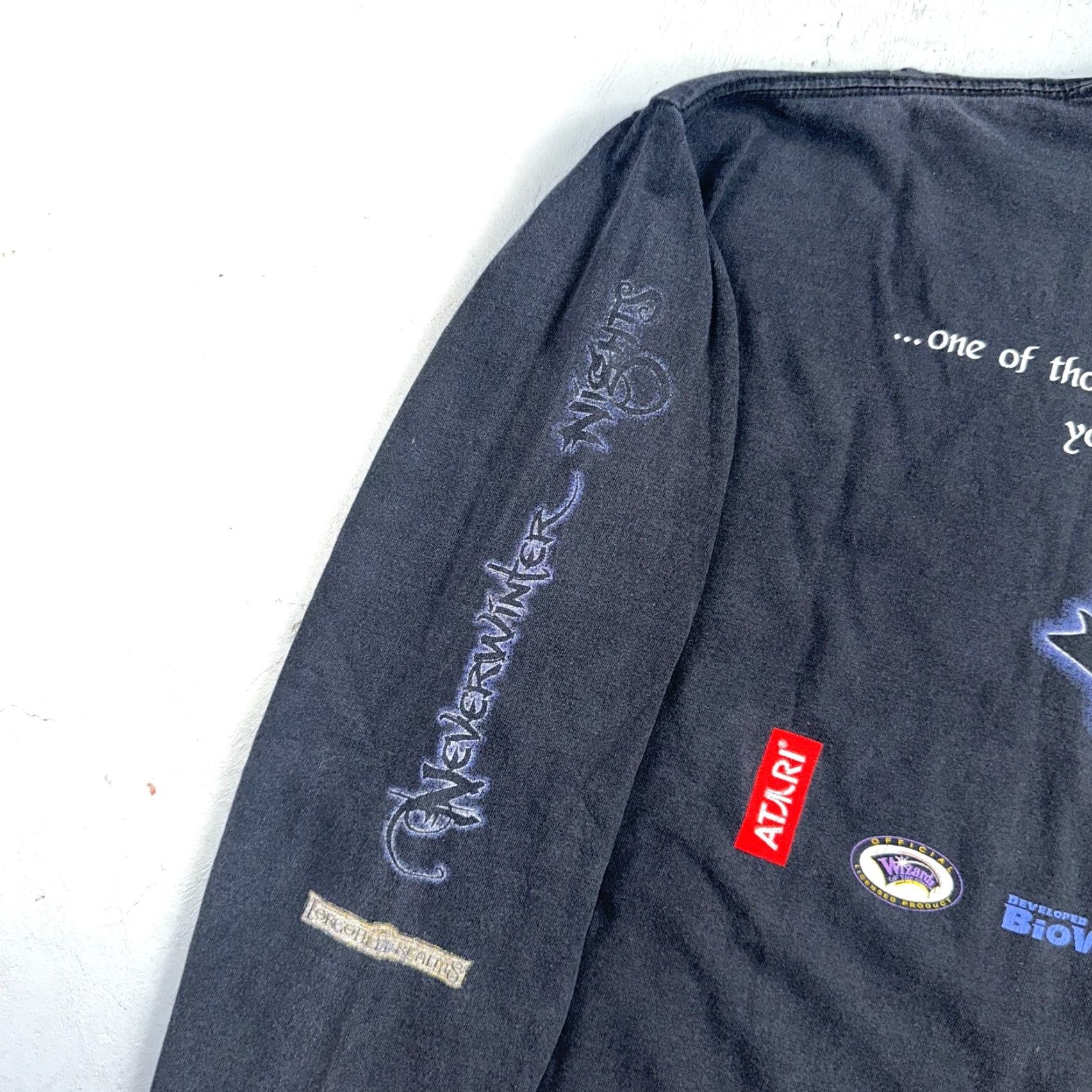 Vintage Vintage Neverwinter Nights Video Game Promo T-Shirt XL Men Black 90s Gaming Collectible Size US XL / EU 56 / 4 - 5 Thumbnail