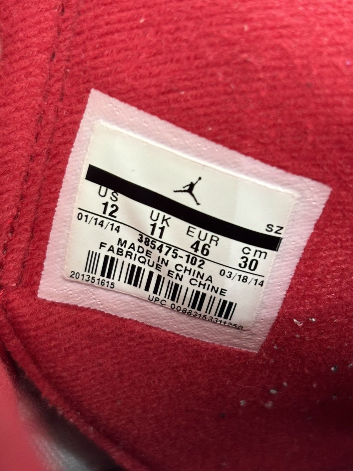 Jordan Brand Air Jordan 2 White Red Sz. 12 (2014) Size US 12 / EU 45 - 9 Thumbnail