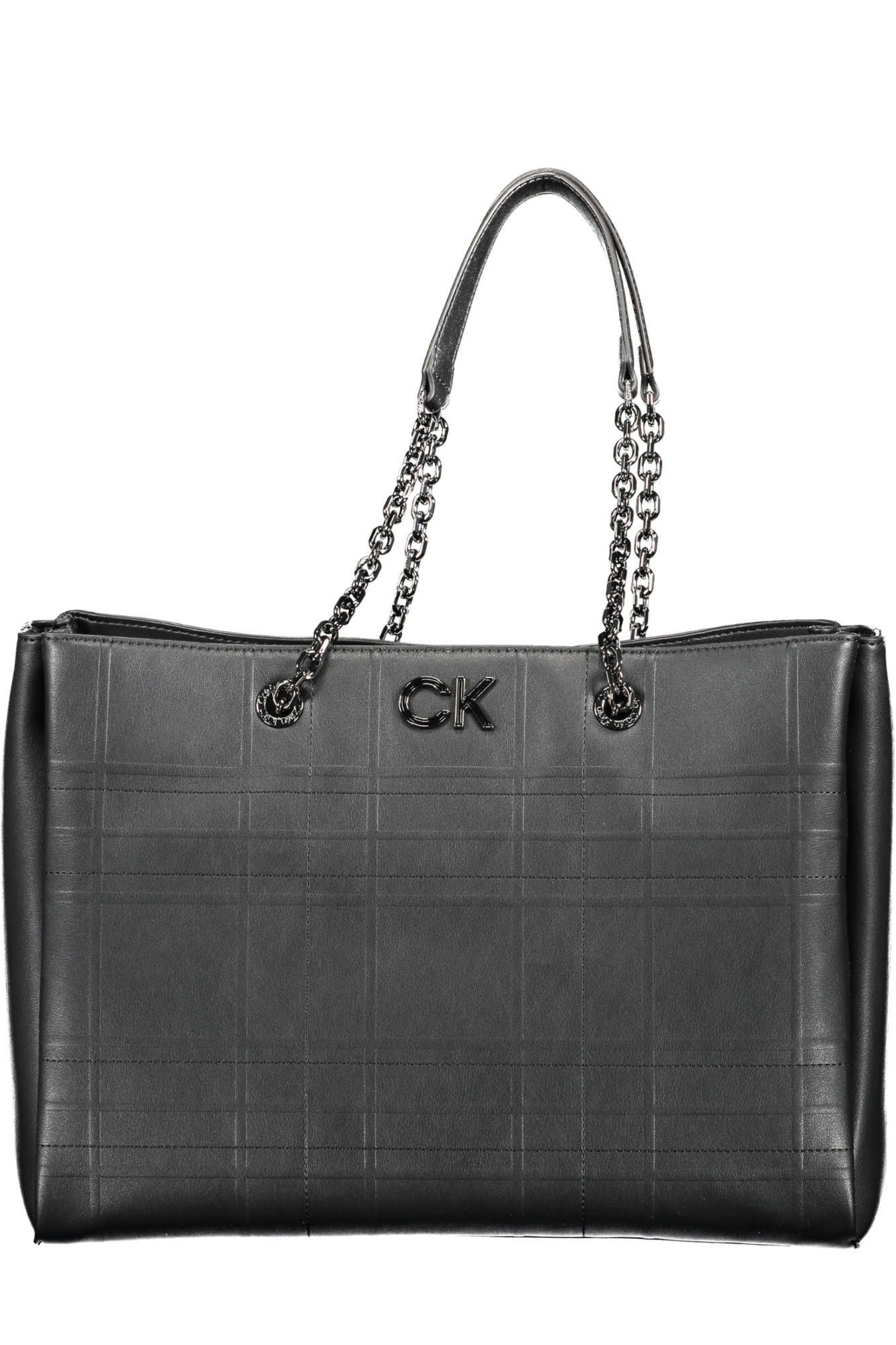 Black Polyester Women Women's Handbag