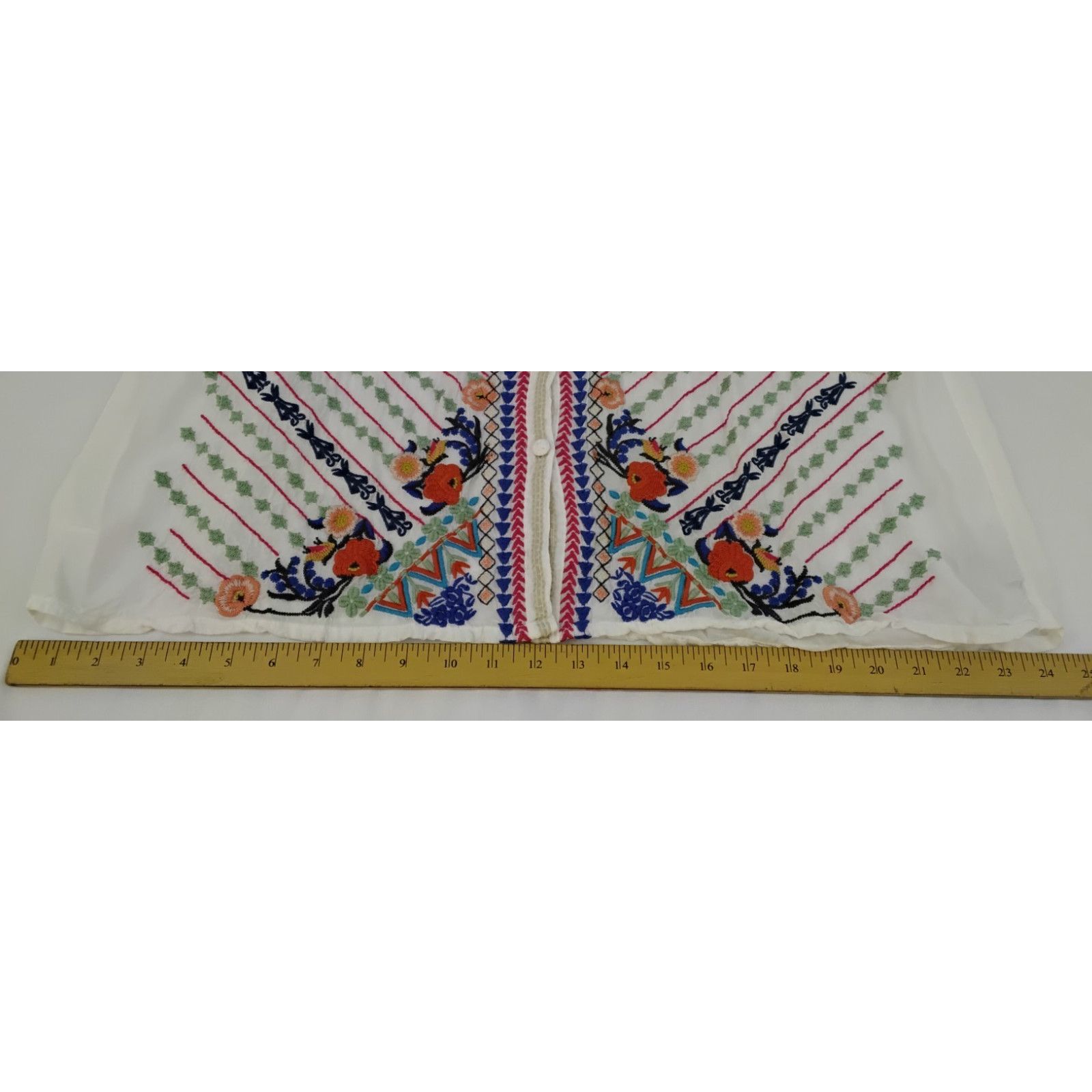 Johnny Was Johnny Was Embroidered Top Women's Small Boho Multicolor Size S / US 4 / IT 40 - 13 Thumbnail