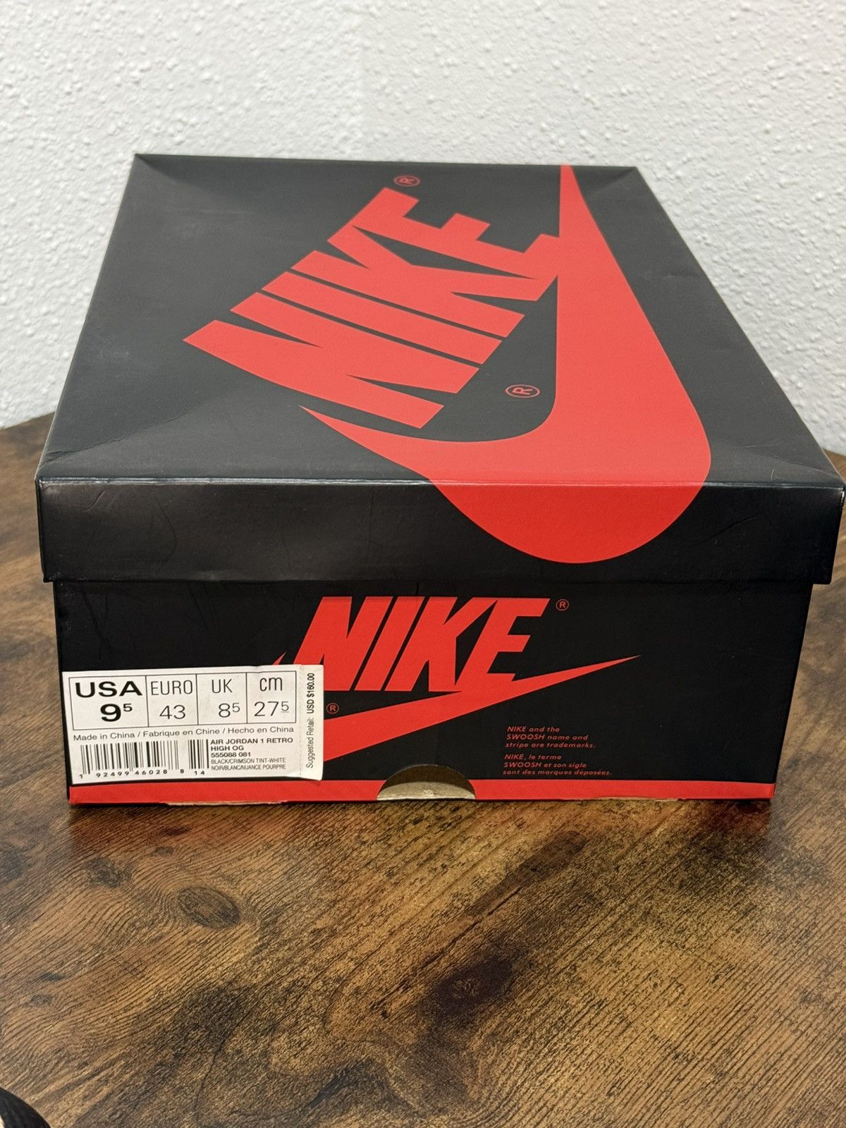 Jordan Brand × Nike Nike Air Jordan 1 Retro High Black Crimson Tint size 9.5 Size US 9.5 / EU 42-43 - 6 Thumbnail
