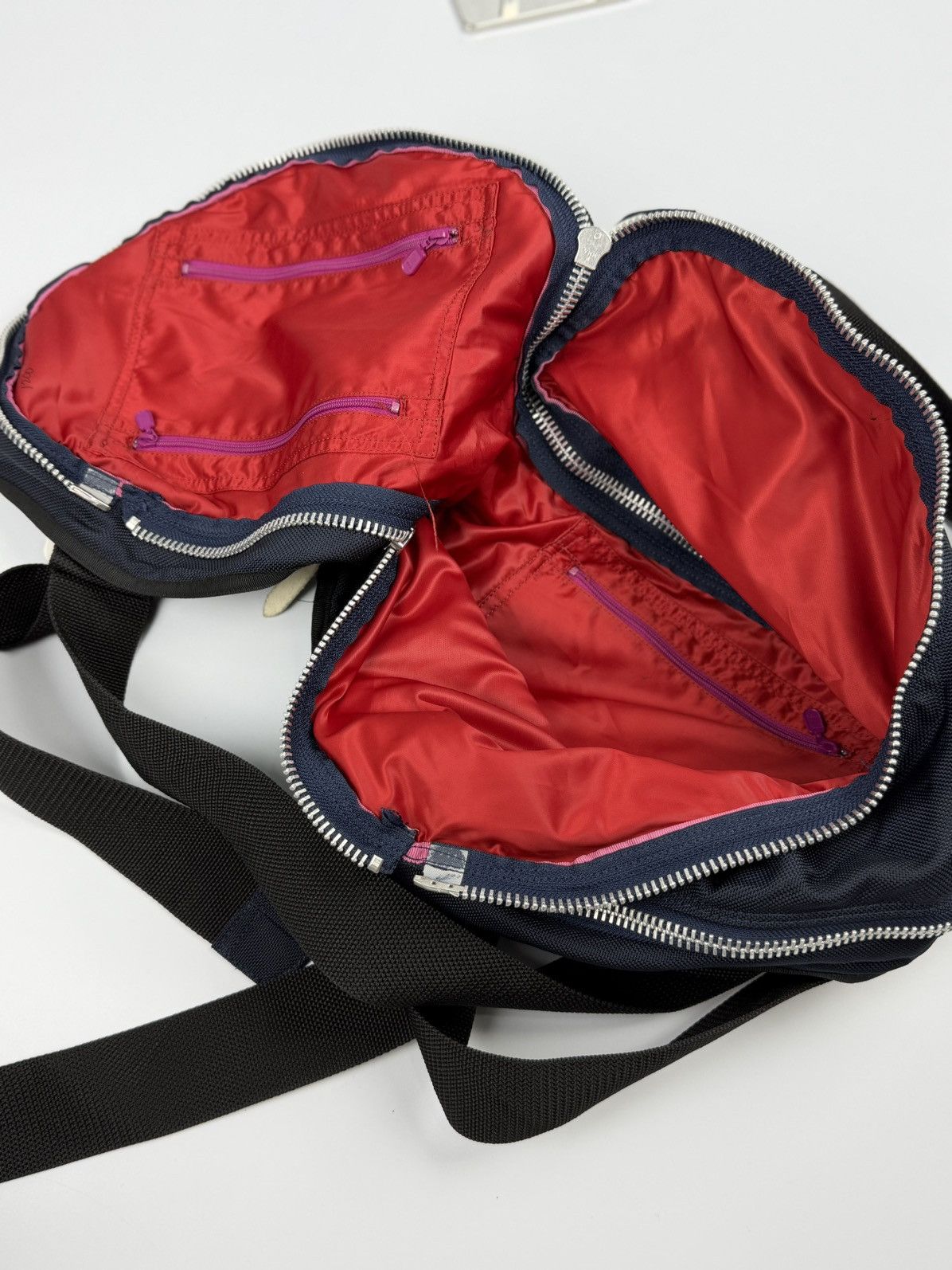 Comme des Garcons Comme des Garcons Assymetrical Navy Blue Nylon Bag Size ONE SIZE - 8 Thumbnail