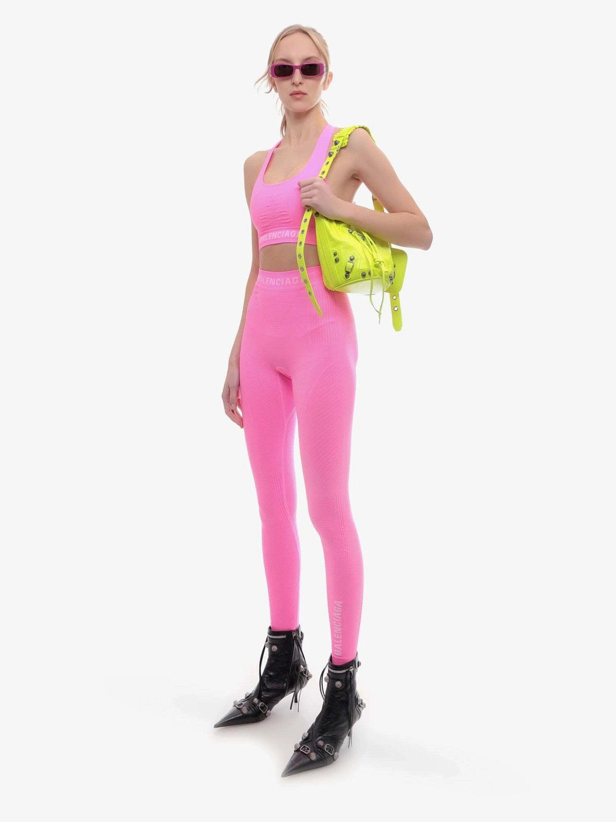 Balenciaga o1y0625 Sports Bra in Pink Size M / US 6-8 / IT 42-44 - 5 Thumbnail