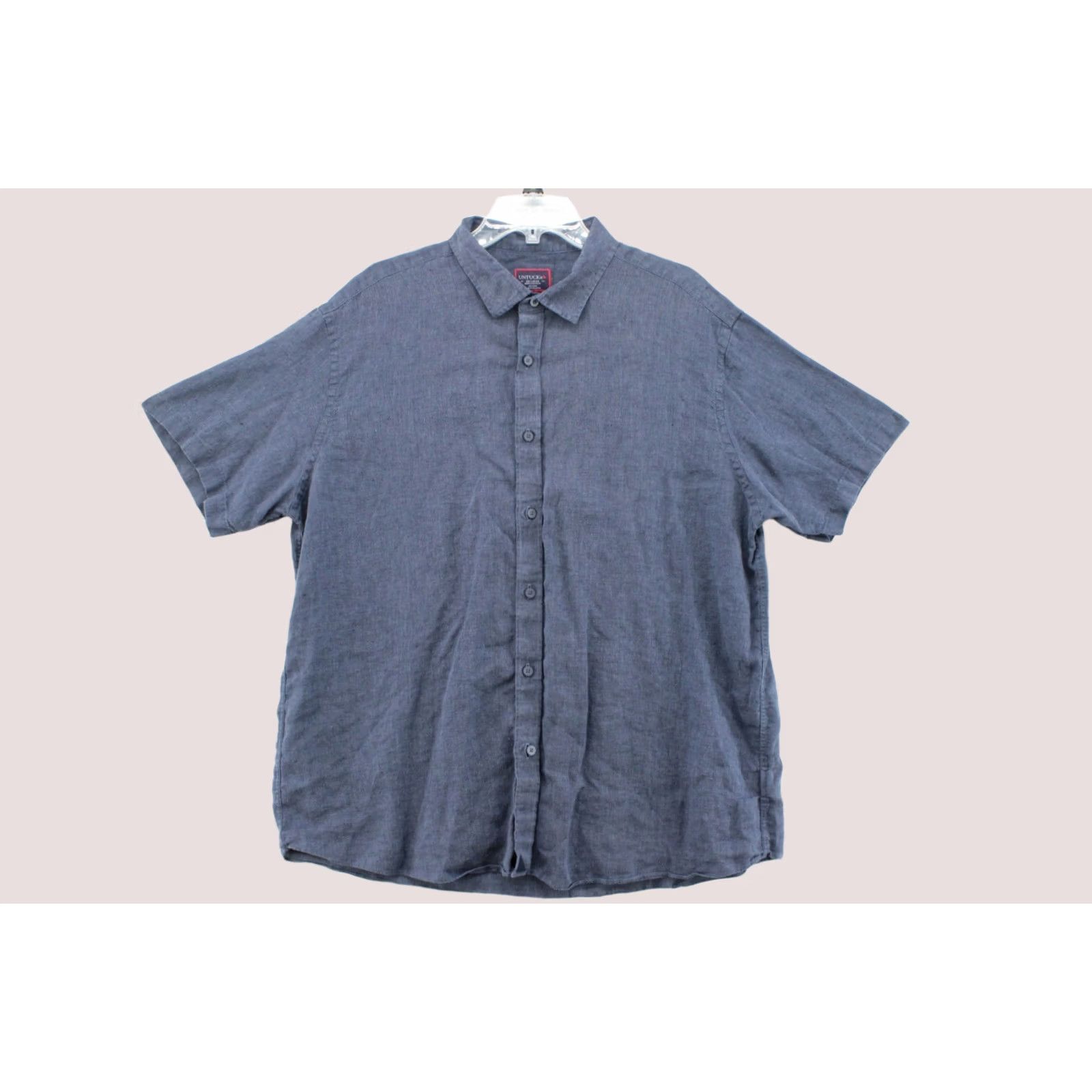 UNTUCKit UNTUCKit Araujo Shirt Mens XXL Blue Linen Button Front Casual Beach Shirt Mens XXL Blue Linen Button-Up Beach Vacation Fashion Size US XXL / EU 58 / 5 - 1 Thumbnail