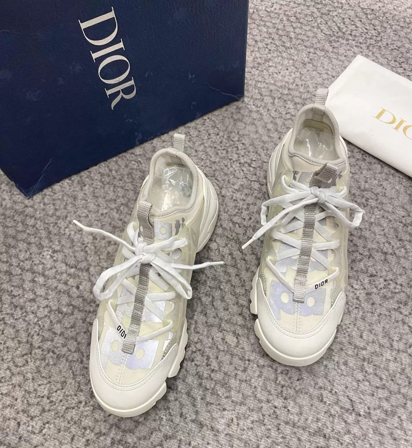 Dior Dior white & gray women's sneakers Size US 6.5 / IT 36.5 - 2 Thumbnail