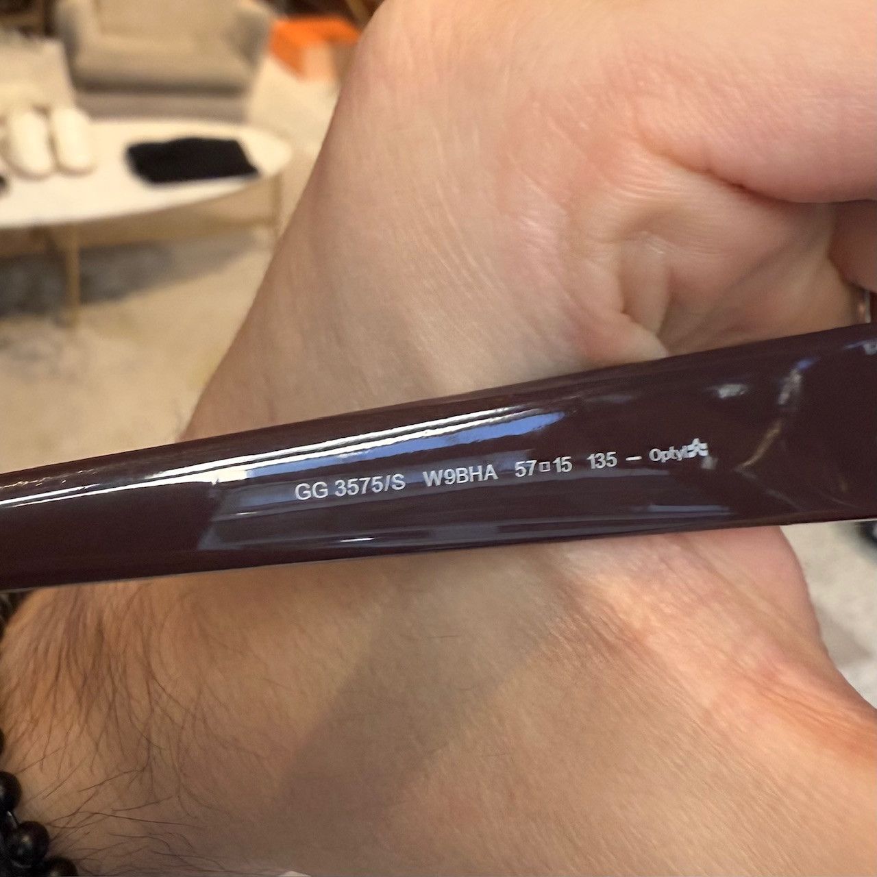 Gucci Gucci GG3575 Gradient Diamantissima Rectangular Sunglasses Size ONE SIZE - 9 Thumbnail