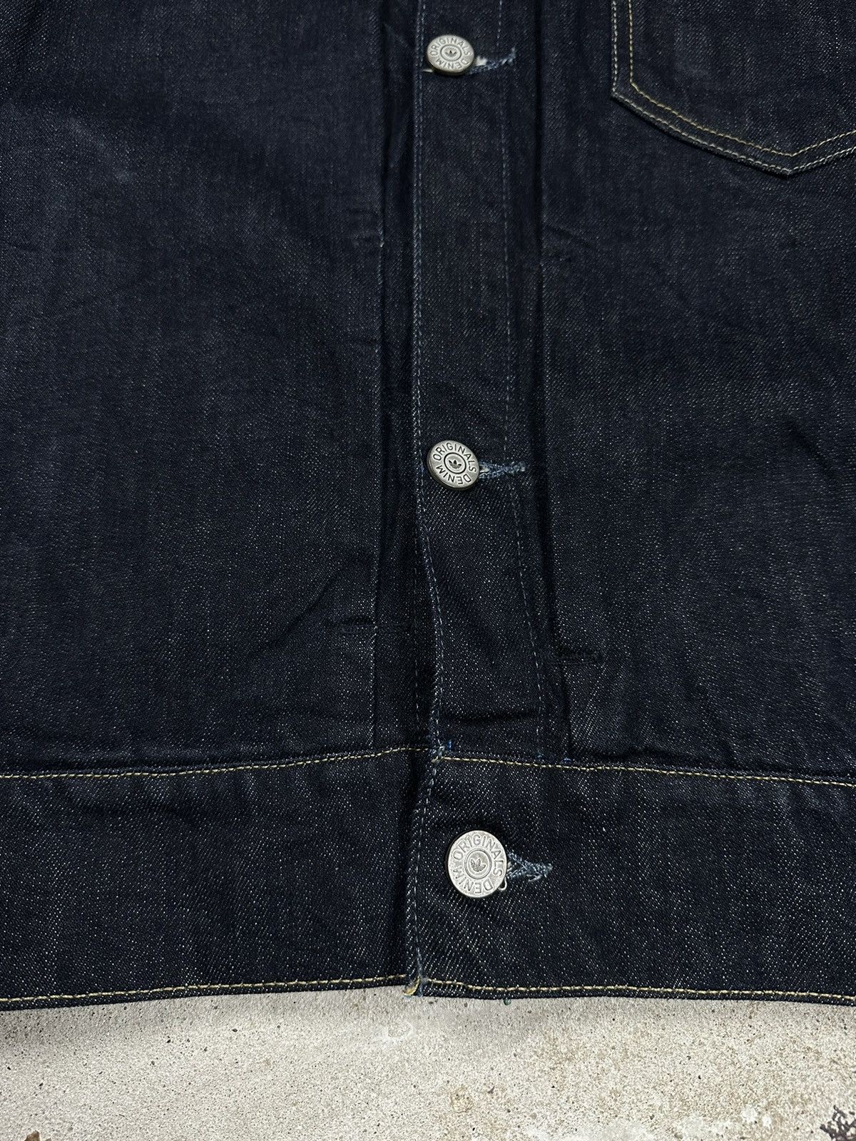 Adidas Vintage Adidas One Pocket Denim Jacket Navy Jeans Size US S / EU 44-46 / 1 - 4 Thumbnail