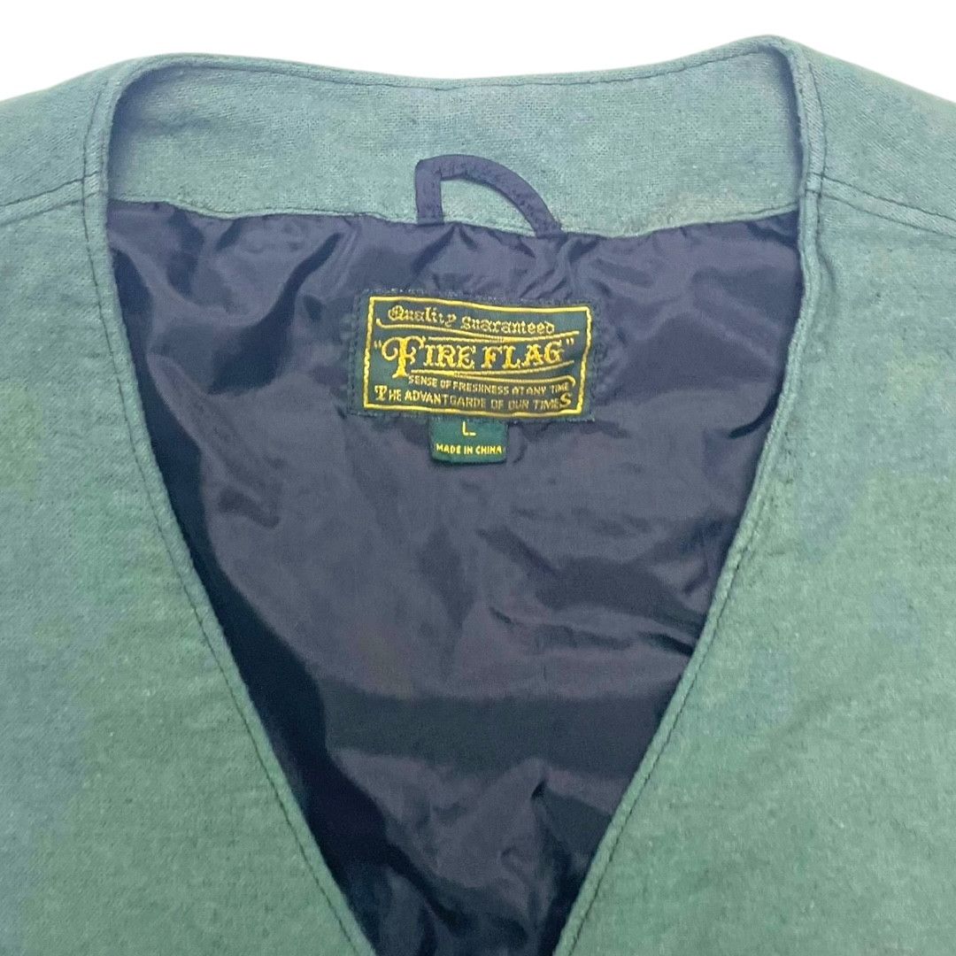 Other Vintage Fire Flag Green Vest Size US L / EU 52-54 / 3 - 3 Thumbnail