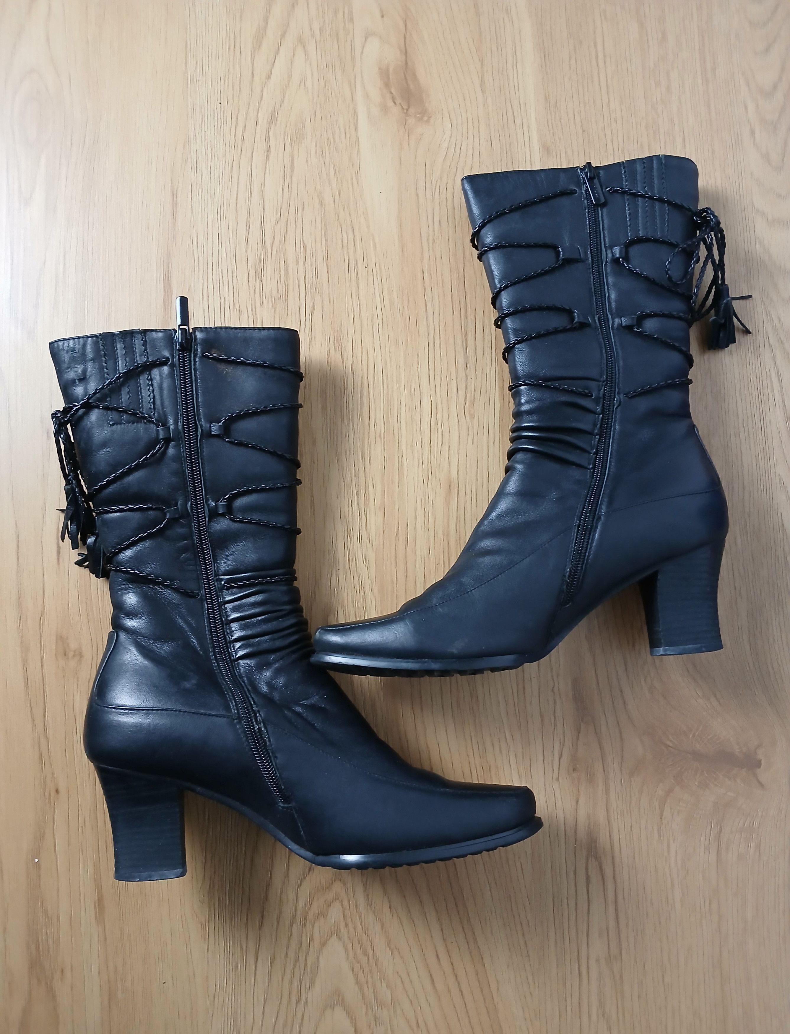 Leather × Vintage Vintage Leather Boots Size US 10 / IT 40 - 1 Thumbnail