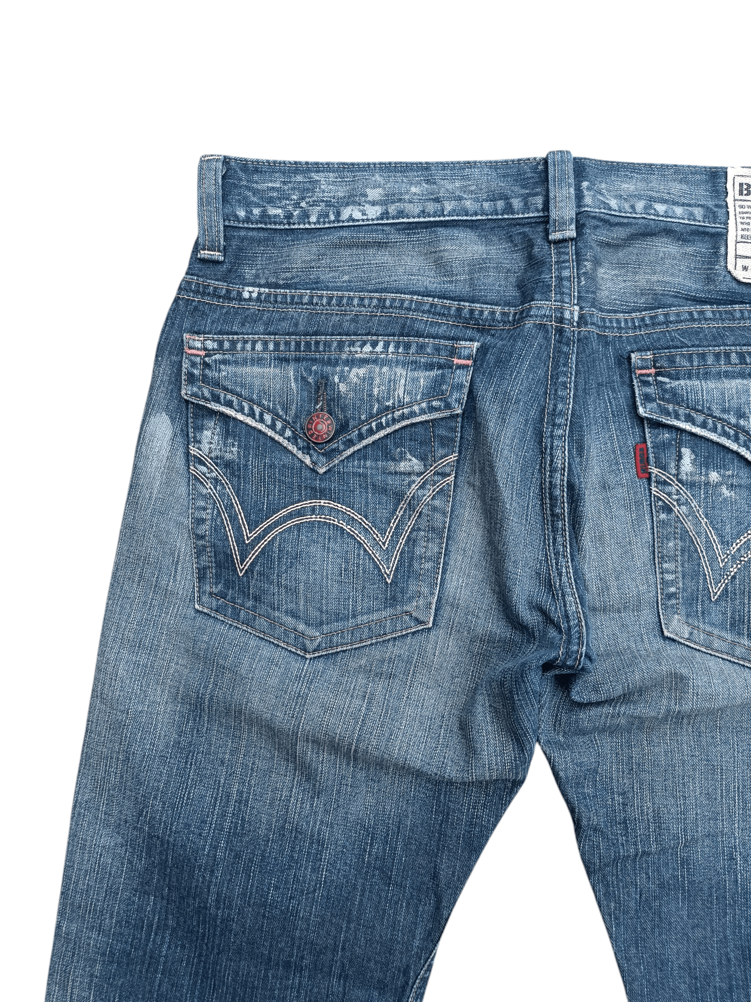 Edwin FLARED Edwin 503 Blue Trip Dirty Mud Wash Distressed Jeans Size US 35 - 9 Thumbnail