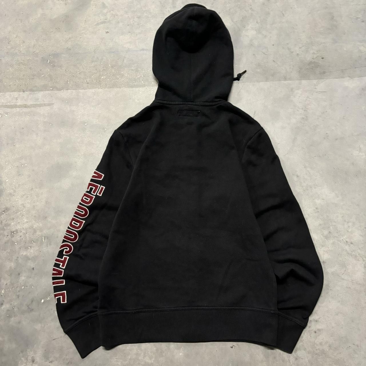 Aeropostale × Vintage Crazy Vintage Y2K/2000s Grunge Black Aeropostale Embroidered Skater Zip Up Hoodie! Size US XS / EU 42 / 0 - 7 Thumbnail