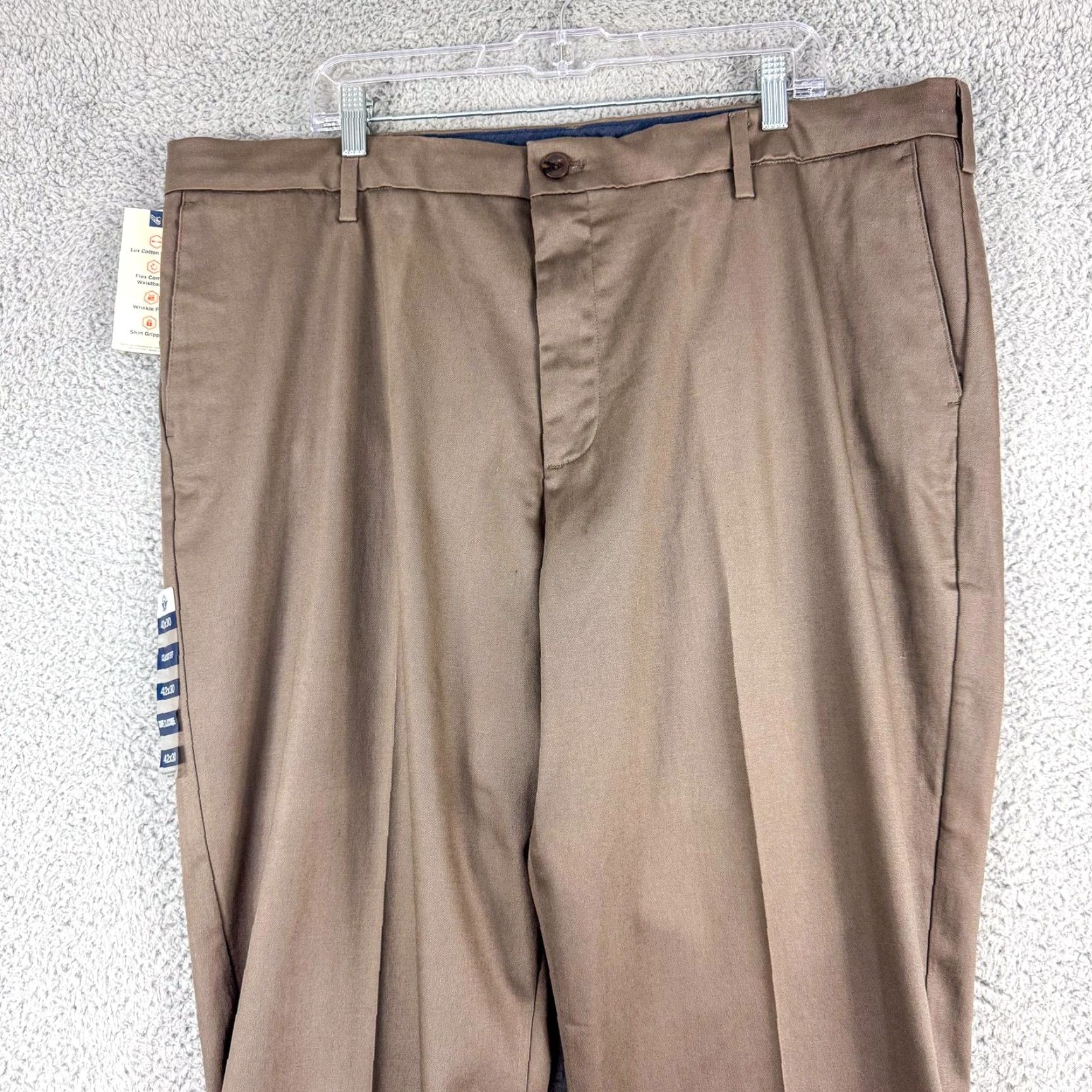 VINTAGE Dockers Signature Khaki Pants Mens Big Tall 42x30 Brown
