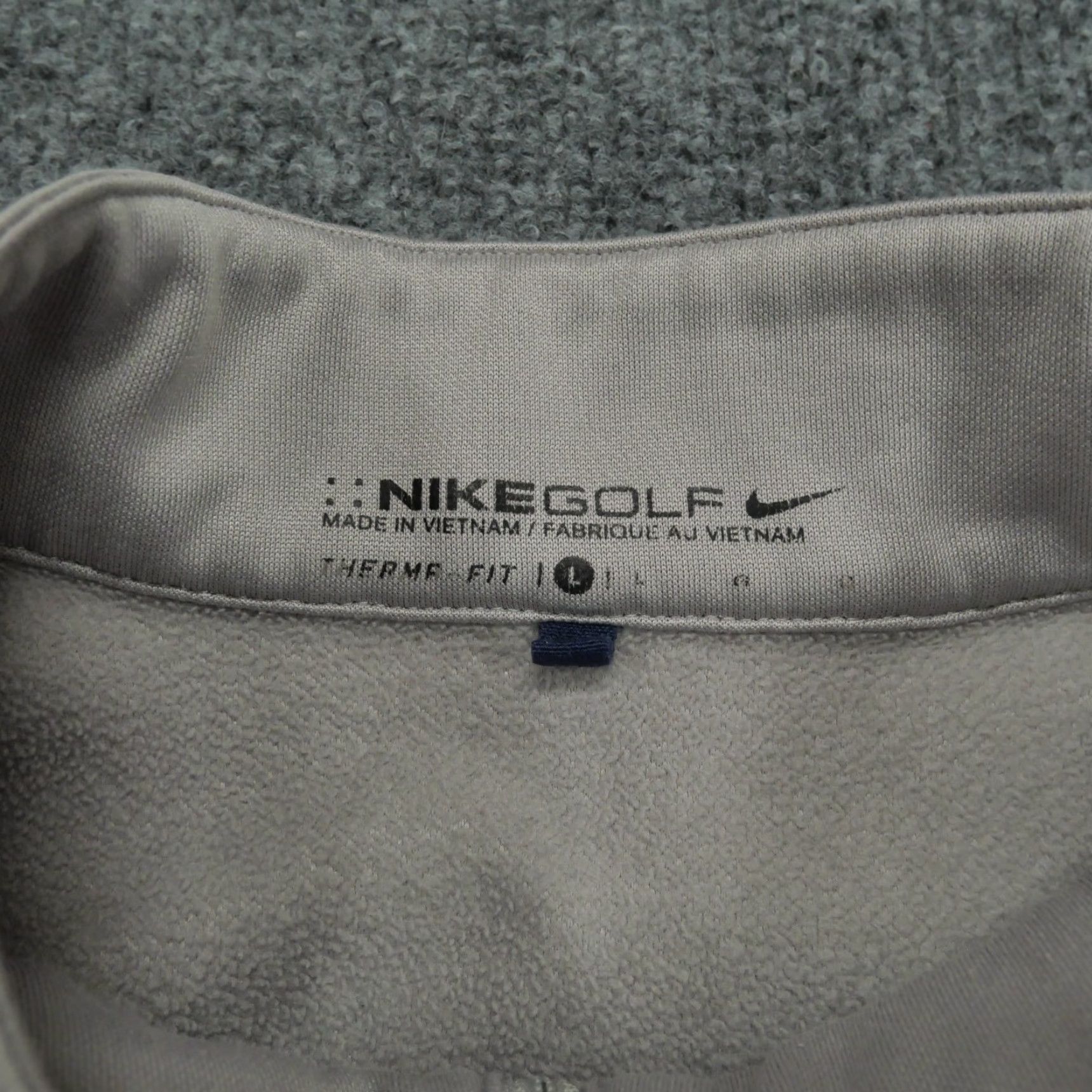 Nike Nike Sweatshirt Golf Therma Fit Mens Adult Large Grey 1/4 Zip Mock Neck Long Sleeve Pullover Size US L / EU 52-54 / 3 - 4 Thumbnail