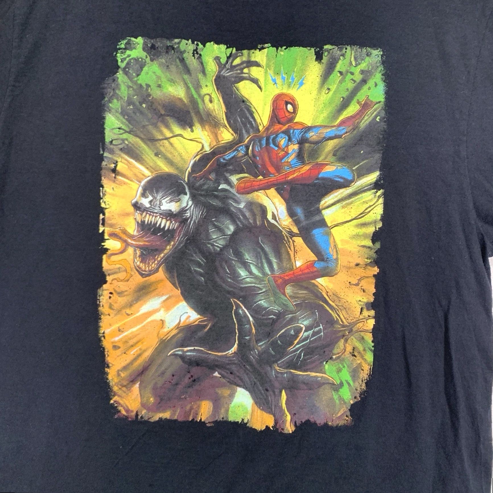 Vintage VINTAGE Marvel Mens T-Shirt XL Spider-Man Venom Graphic Short Sleeve Black Cotton Comics 2020s Size US XL / EU 56 / 4 - 3 Thumbnail