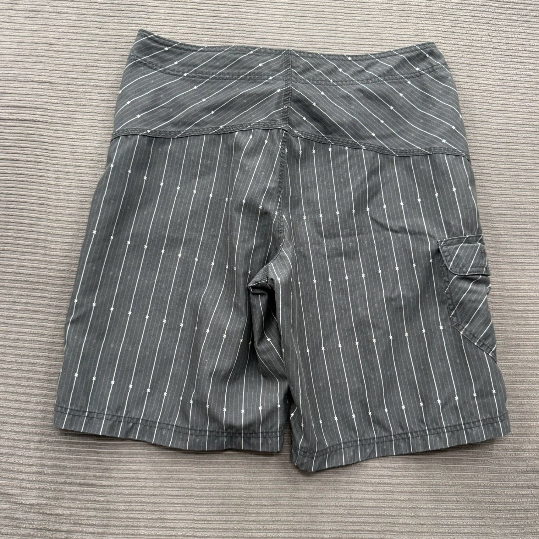 Hurley Hurley Board Shorts Men 33 Black Geometric Print Polyester Outdoors Swimming Size US 33 - 2 Thumbnail