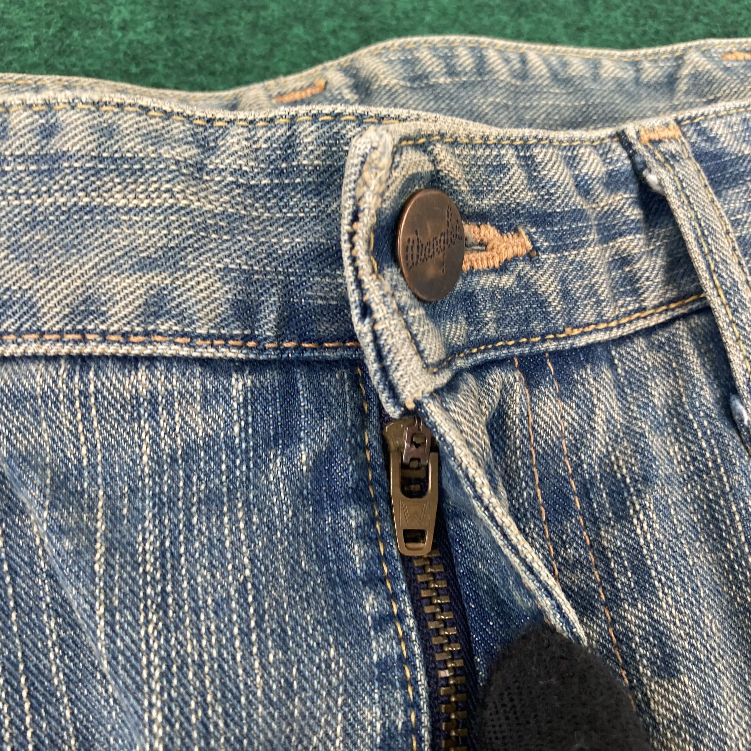 Vintage × Wrangler Vtg Wrangler Blue Denim Flare 90s Sz 33 Bootcut Jeans Size US 33 - 4 Thumbnail
