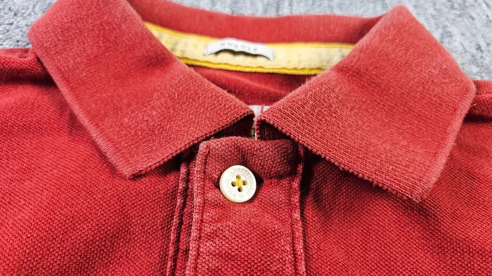 Abercrombie & Fitch Abercrombie Fitch Muscle Fit Polo Moose Embroidered Burgundy Size US XL / EU 56 / 4 - 2 Thumbnail