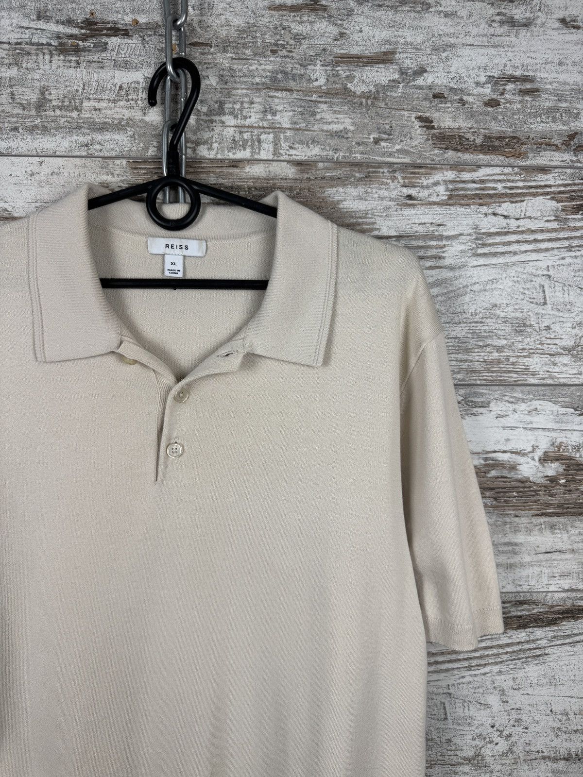 Reiss Mens Reiss polos luxury beige T-shirt tee old money tee Size US XL / EU 56 / 4 - 2 Thumbnail