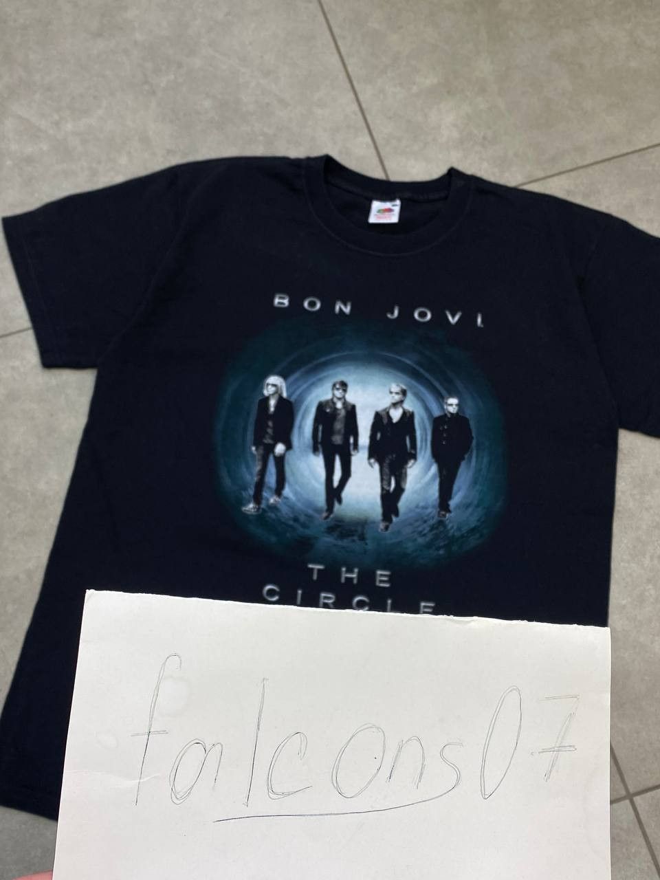 Bon Jovi Vintage Bon Jovi 2010 The Circle Europe Tour Promo T-Shirt Size US L / EU 52-54 / 3 - 3 Thumbnail
