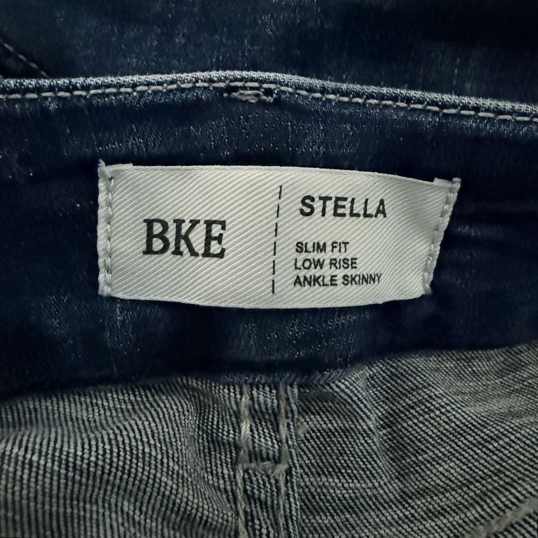 Vintage Buckle Stella Jeans Women Slim Distressed Low Rise Ankle 29x27 Blue Size 29" - 4 Thumbnail
