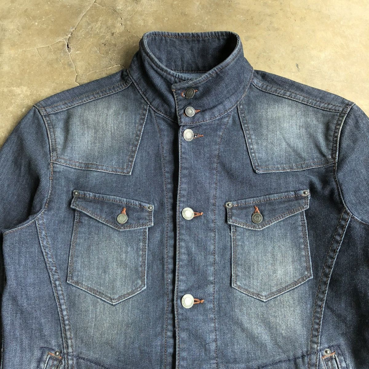 Nicole Club 2000s Nicole Club For Men Biker Denim Jacket Blue Indigo Size US M / EU 48-50 / 2 - 3 Thumbnail