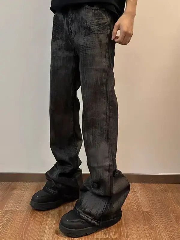 VIBE Heavyweight vintage baggy y2k micro flare street jeans Size US 33 - 3 Thumbnail