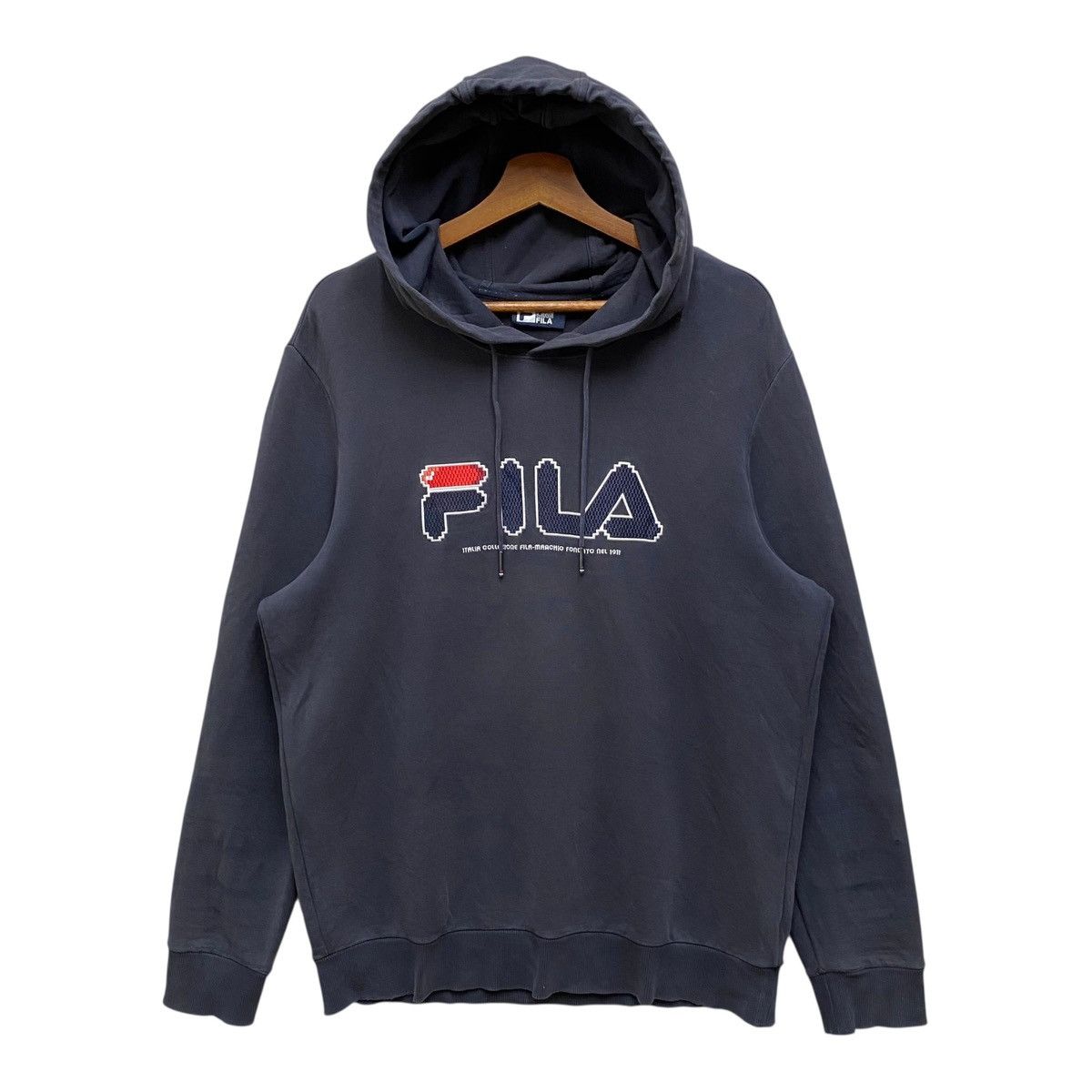 Fila Fila White Line Hoodie Embroidery Logo XL Size Black Size US XL / EU 56 / 4 - 1 Thumbnail