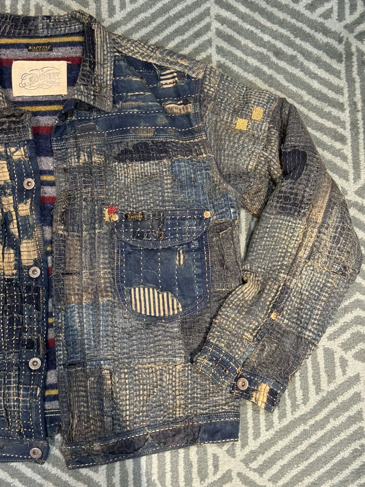 Kapital × Kapital Kountry Kapital Kountry Boro 1st Jacket denim wool lining 1 version Size US XL / EU 56 / 4 - 6 Thumbnail
