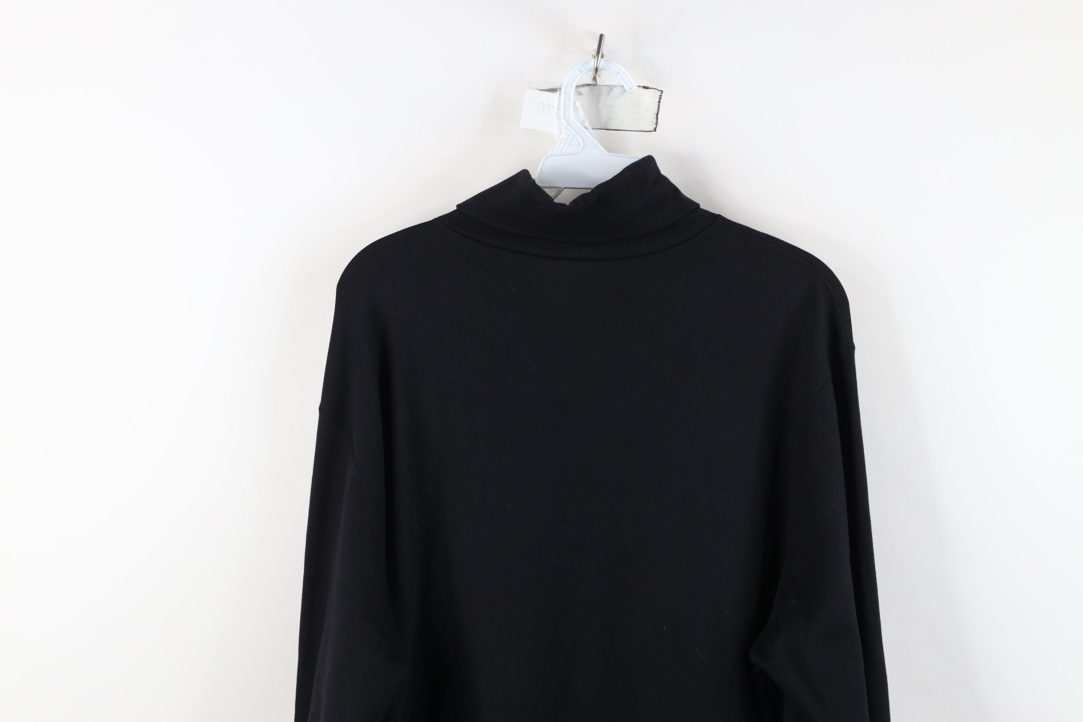 Lands' End Vintage 90s Lands End Soft Knit Turtleneck T-Shirt Black USA Size US L / EU 52-54 / 3 - 12 Thumbnail