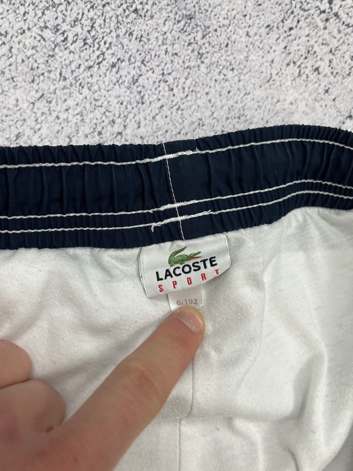 Lacoste × Vintage Vintage Lacoste White Nylon Track Pants Y2K Drill Style Rare Size US 38 / EU 54 - 17 Thumbnail