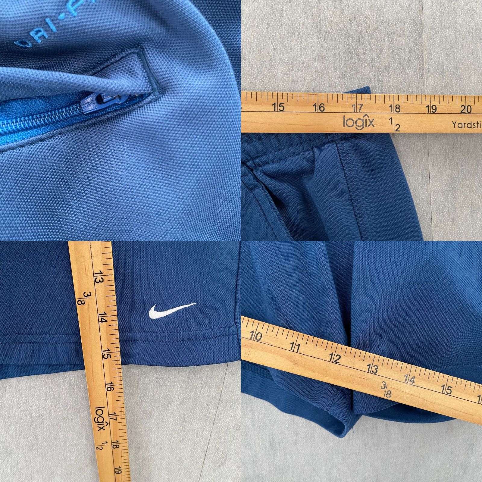 Nike VINTAGE Nike Shorts Adult XL Blue Tennis Challenge Court Logo Mens Size US 36 / EU 52 - 8 Thumbnail