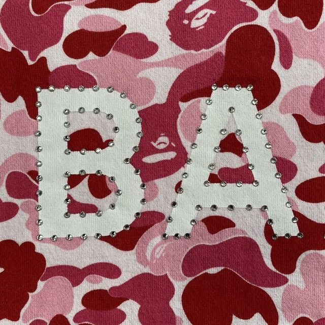 Bape ABC CAMO PINK BAPE LOGO CRYSTAL STONE Sweat shirt APE Size US L / EU 52-54 / 3 - 3 Thumbnail