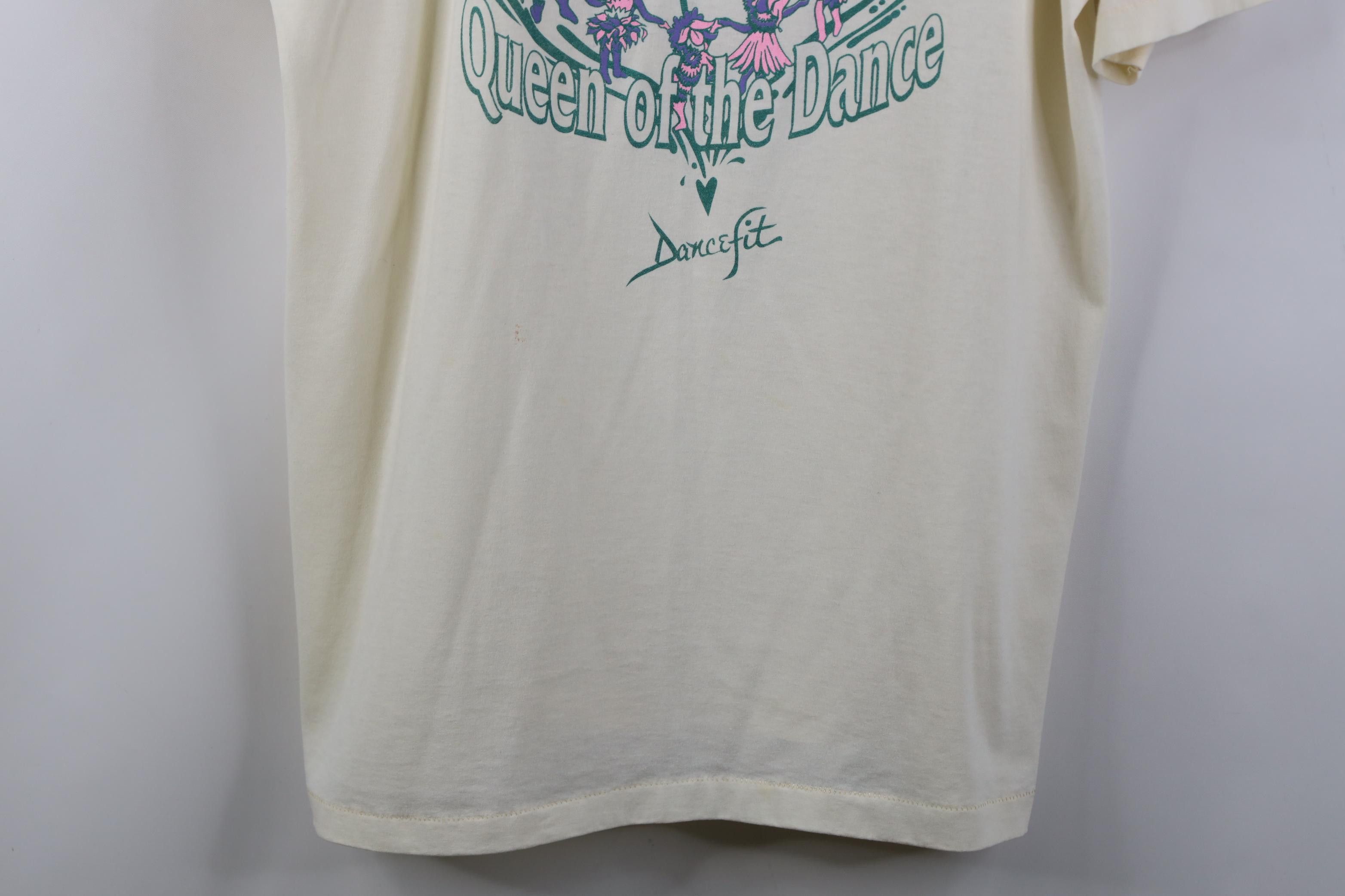 Vintage Vintage 80s 90s Queen of the Dance Dancefit Heart T-Shirt Size XL / US 12-14 / IT 48-50 - 3 Thumbnail