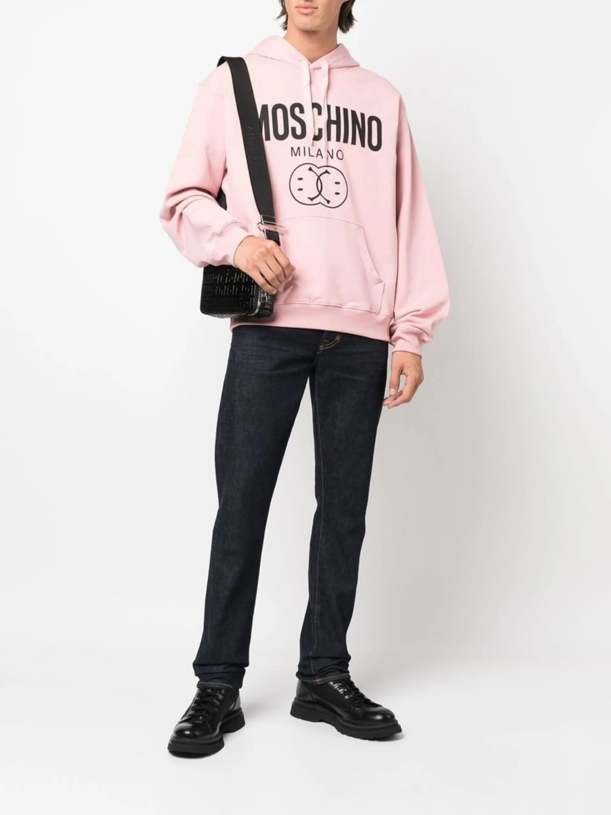 Moschino o1y0225 Logo Hoodie in Pink Size US M / EU 48-50 / 2 - 5 Thumbnail