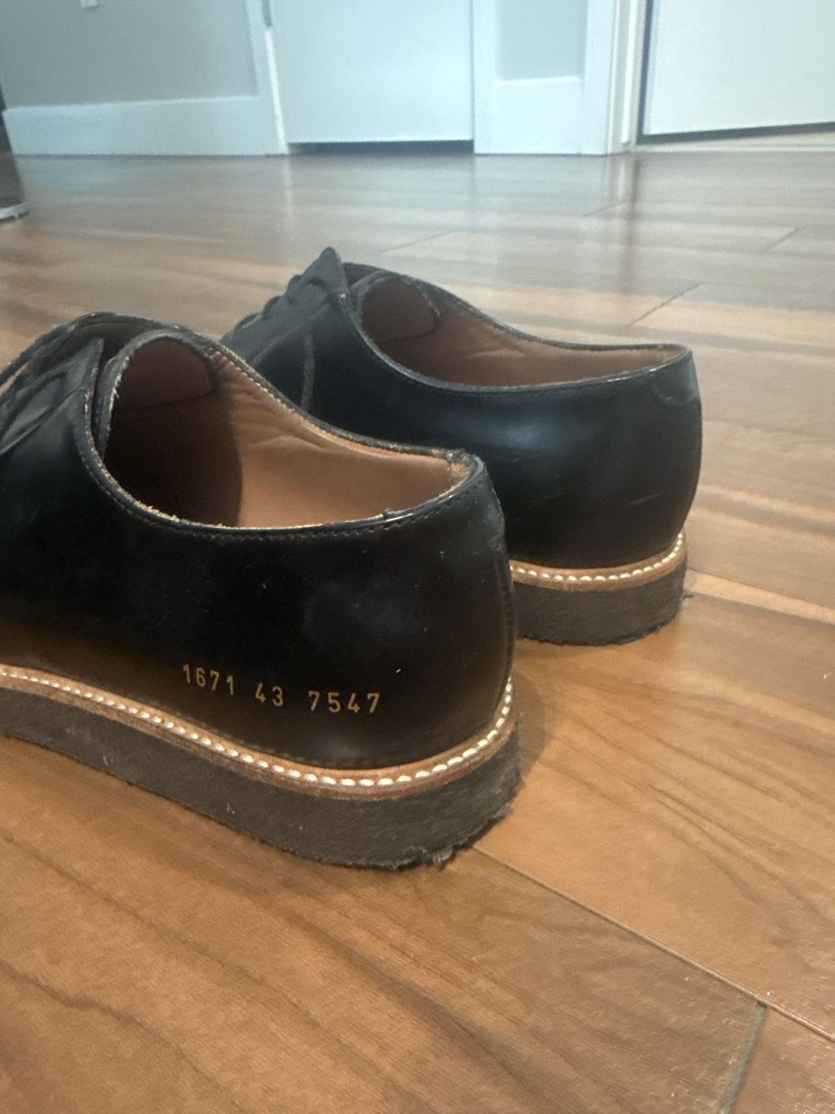 Common Projects Common Projects Black Derby Shine US10/EU43 Size US 10 / EU 43 - 2 Thumbnail