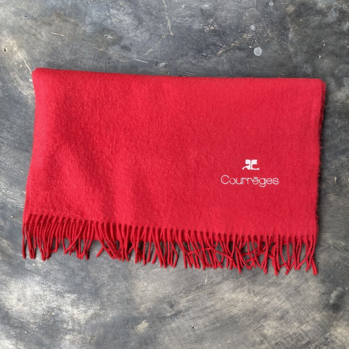 Courreges Courreges 100% Red Wool Scarf – Soft & Cozy Size ONE SIZE - 11 Thumbnail