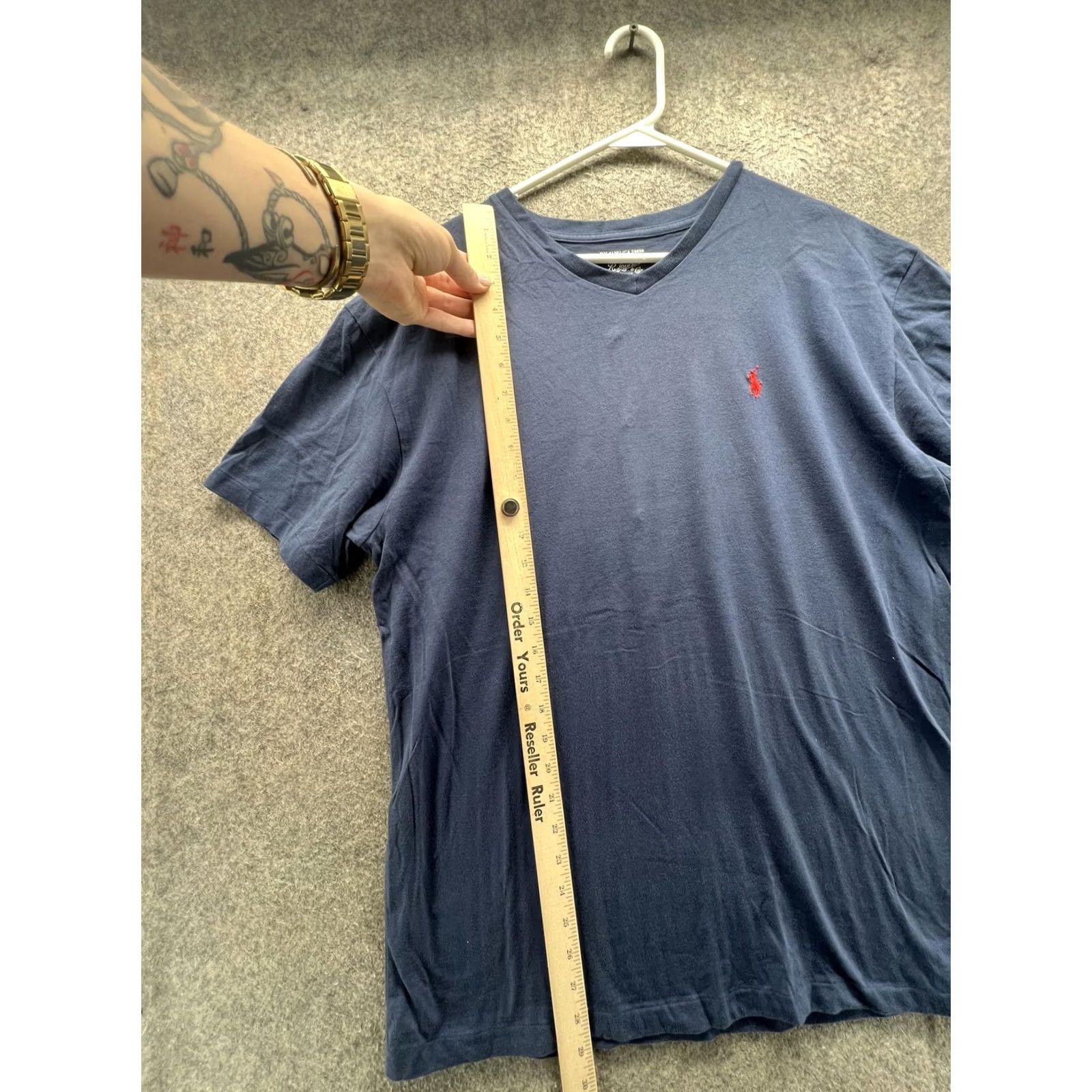 Polo Ralph Lauren Polo Ralph Lauren Shirt Mens M Blue V-Neck Logo Tee Tagless Soft Casual Size US M / EU 48-50 / 2 - 5 Thumbnail