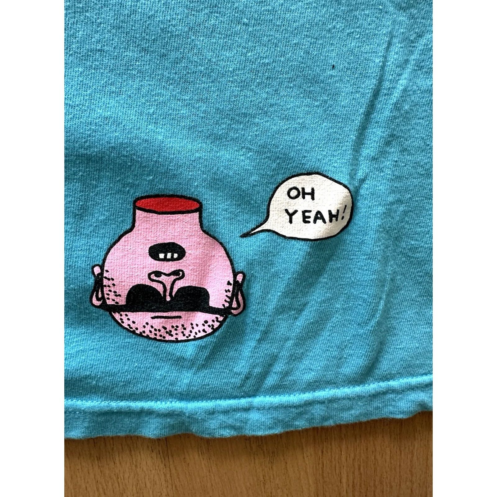 Vintage VINTAGE STUSSY SHIRT Collab with David Shrigley No head XL Blue Mens Graphic Print Short Sleeve T-Shirt 23.25” Chest 30” Length Size US XL / EU 56 / 4 - 7 Thumbnail