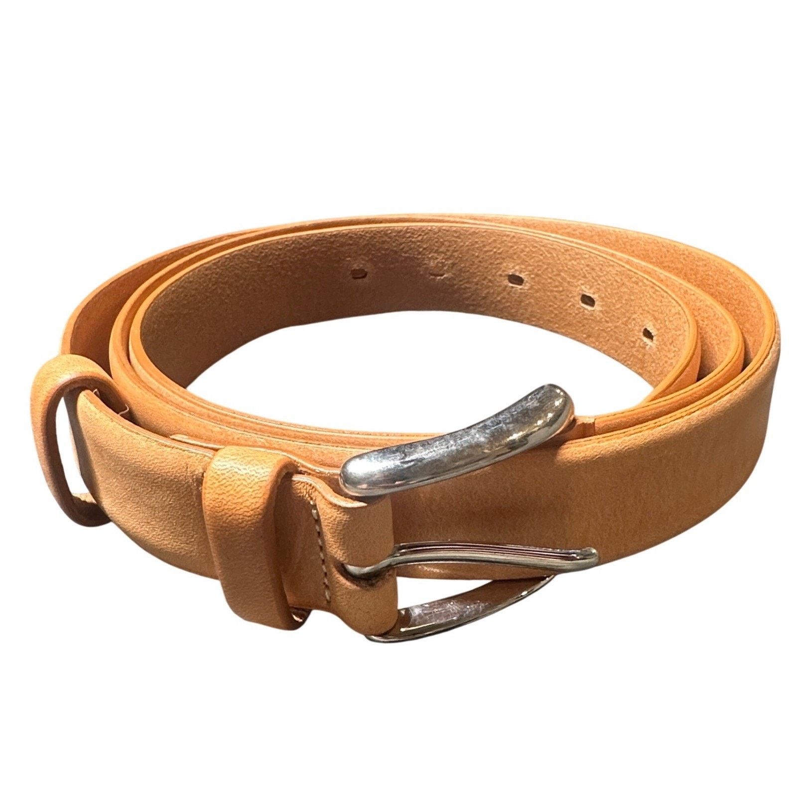 Orvis ORVIS Genuine Leather Bel Silver Buckle Tan Size 44in/110cm Size 44 - 1 Thumbnail