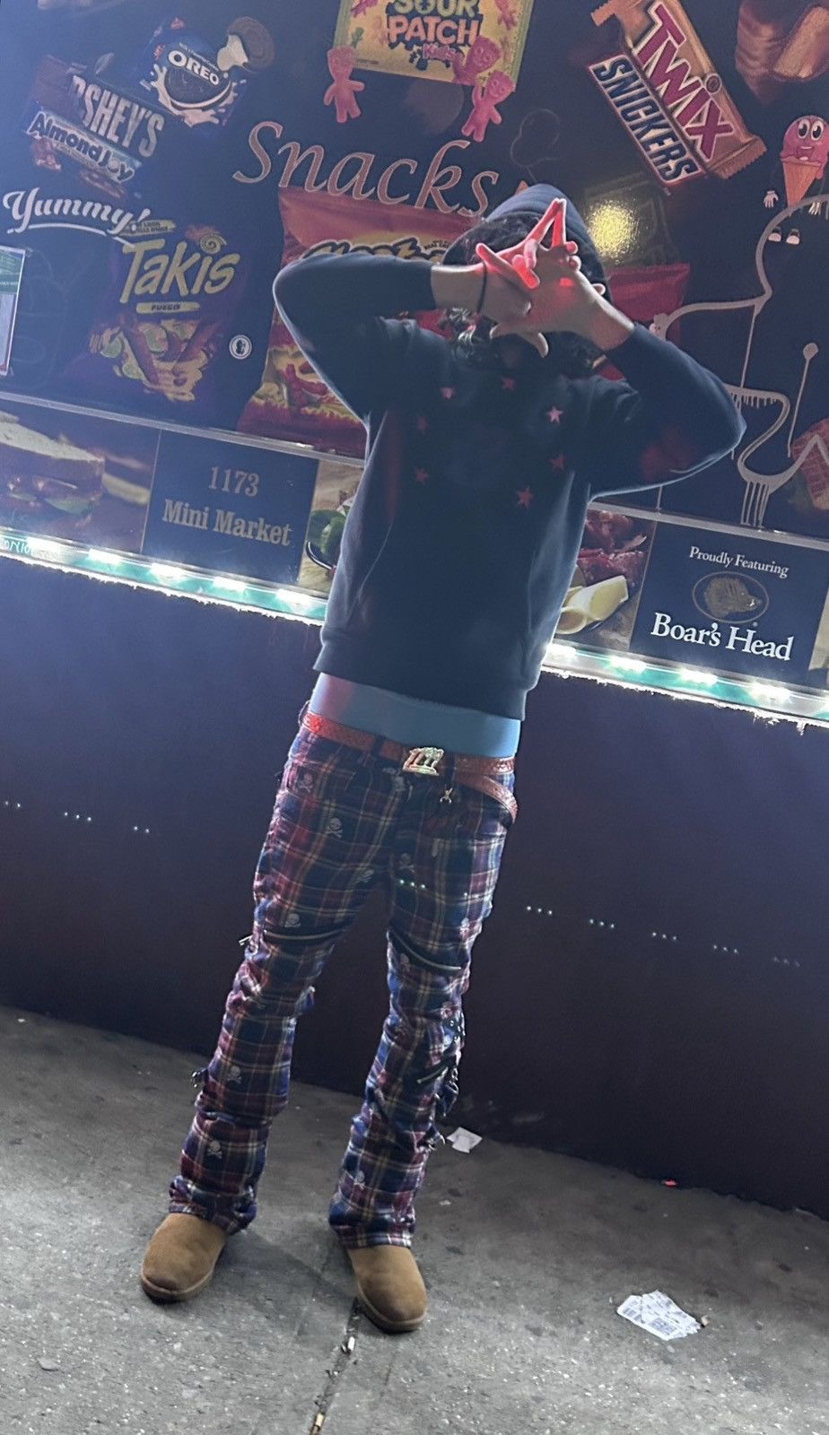 Other Wrstwrstwrst Skull Plaid Bondage Denim Size US 32 / EU 48 - 7 Thumbnail