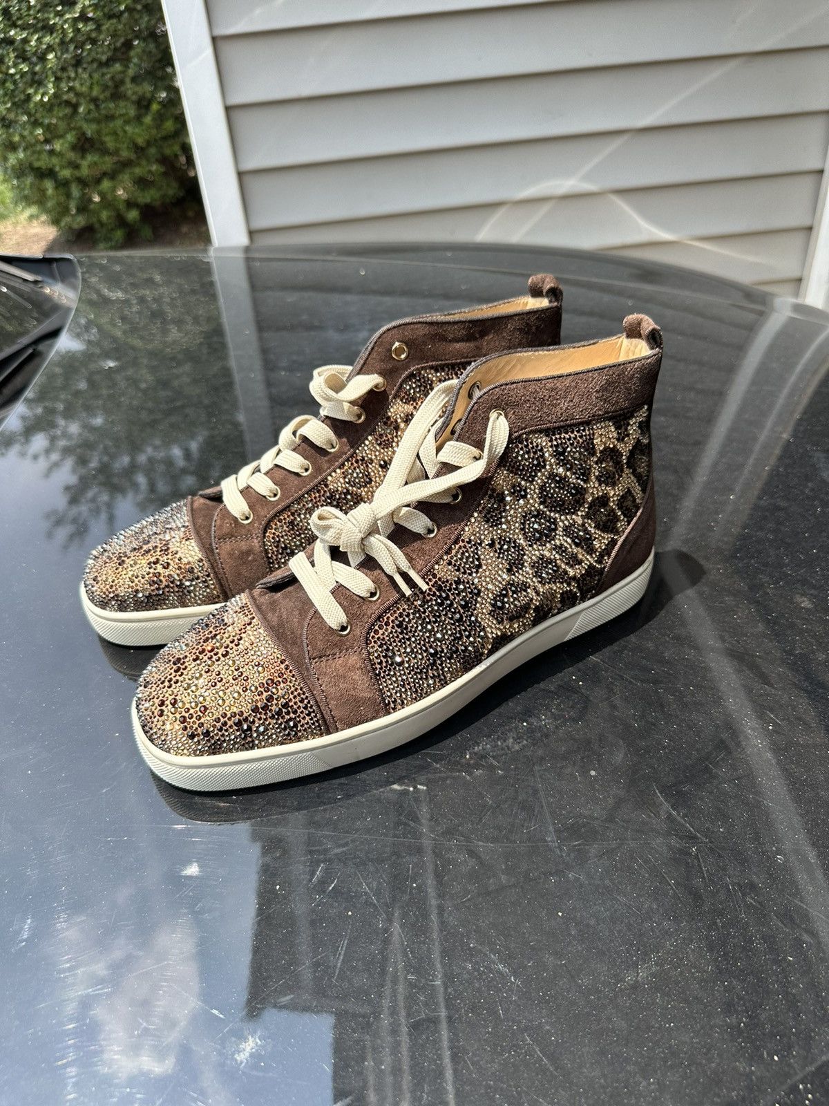 Christian Louboutin Christian Louboutin Swarovski Crystals Leopard 