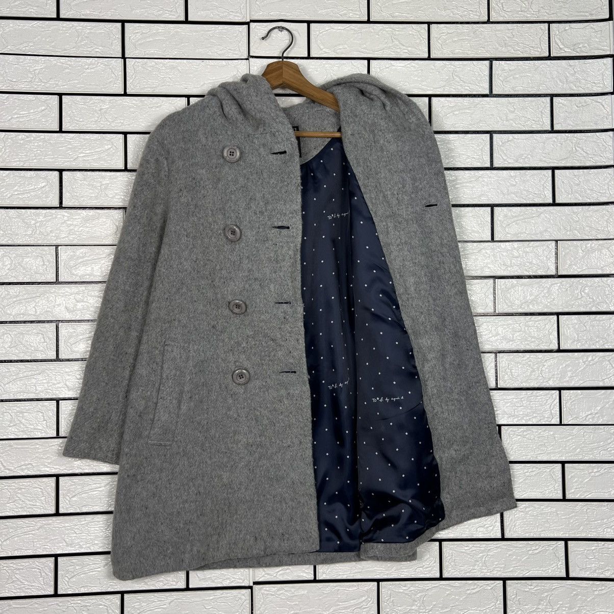 agnes b. agnes b. Double Breasted Overcoat Wool Blend #4135-C188 Size S / US 4 / IT 40 - 8 Thumbnail