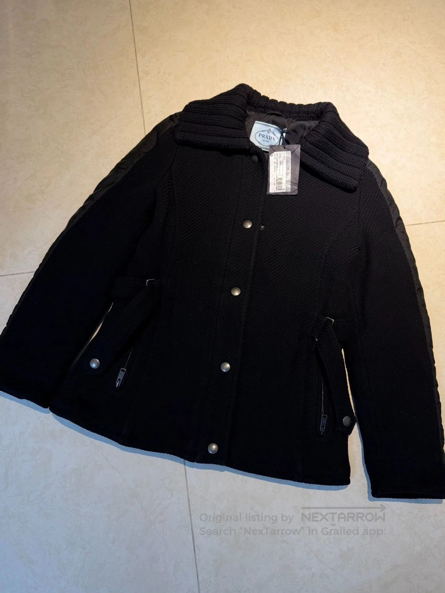 Prada Prada Thick Fur Collar Zip Jacket. Size US S / EU 44-46 / 1 - 2 Thumbnail