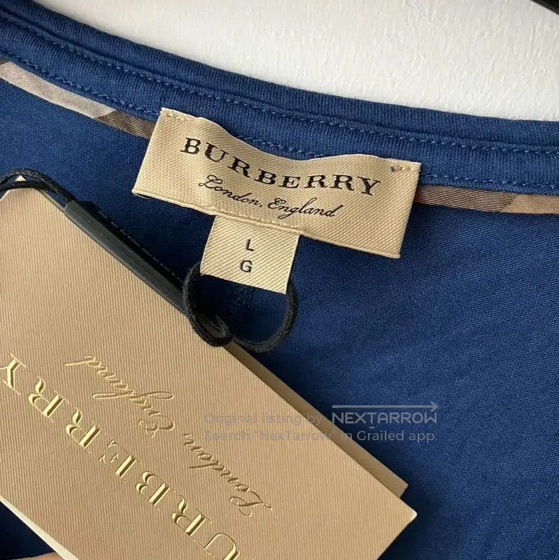 Burberry Burberry Blue Cotton Men's T. Size US L / EU 52-54 / 3 - 3 Thumbnail